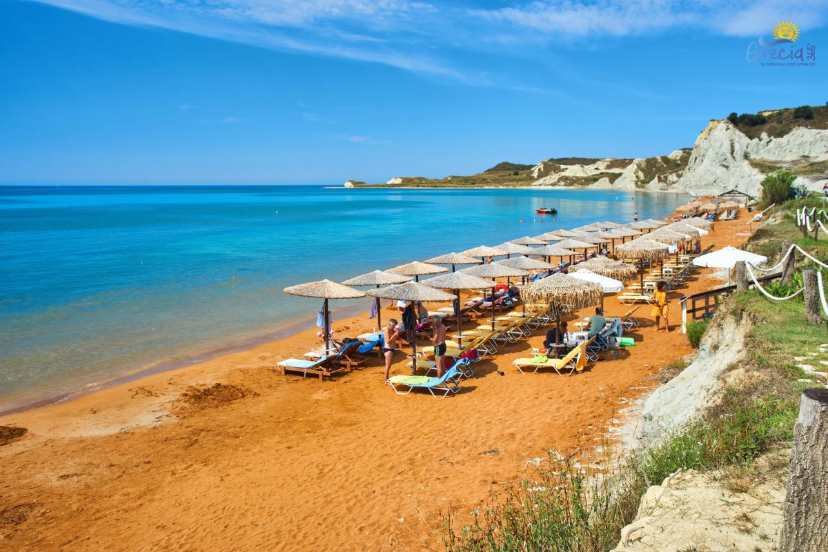 spiaggia di xi cefalonia grecia